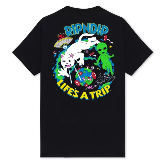 Ripndip Shorts Sleeve Tees | 4Th Dimension Tee Black