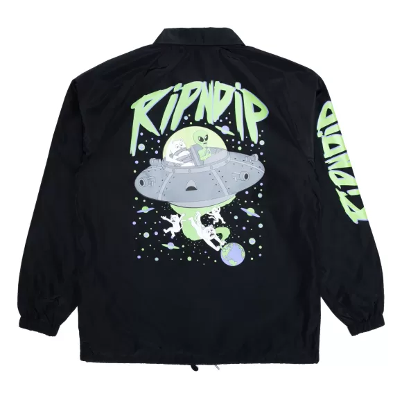 Ripndip Jackets | Abduction Coaches Jacket Black