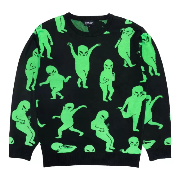 Ripndip Knits / Sweaters | Alien Dance Party Knit Sweater Black