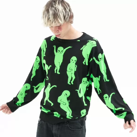 Ripndip Knits / Sweaters | Alien Dance Party Knit Sweater Black