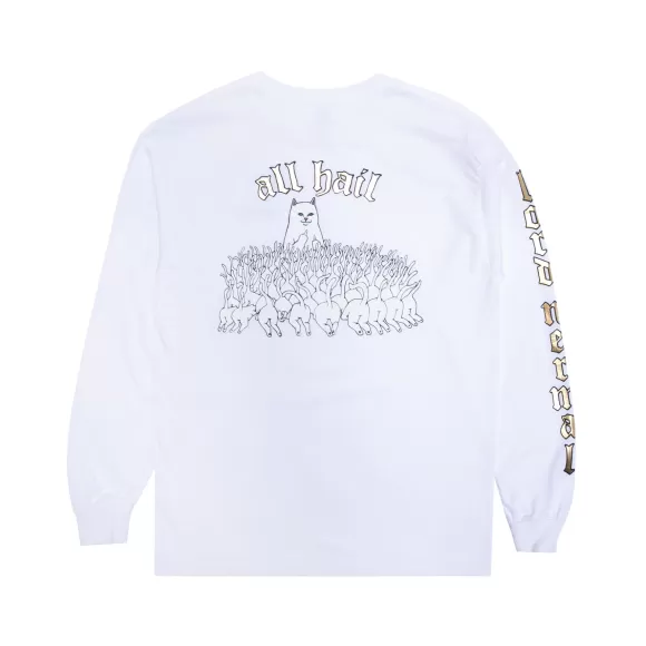 Ripndip Long Sleeve Tees | All Hail L/S White