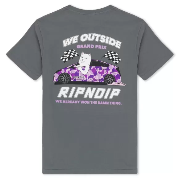 Ripndip Shorts Sleeve Tees | Already Won Tee Charcoal