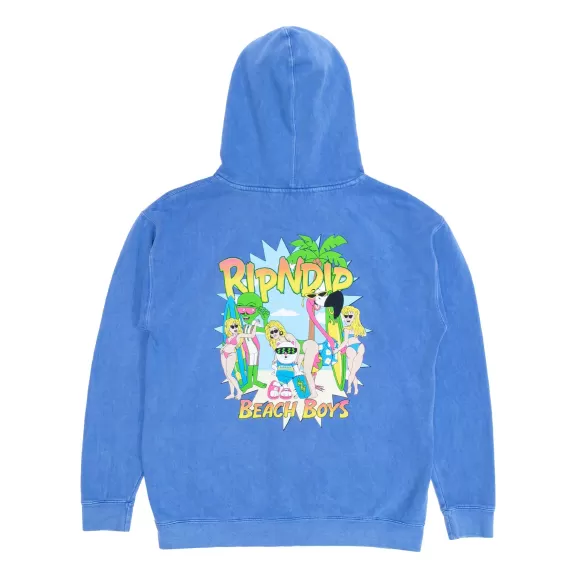 Ripndip Beach Items | Beach Boys Hoodie Periwinkle Mineral Wash