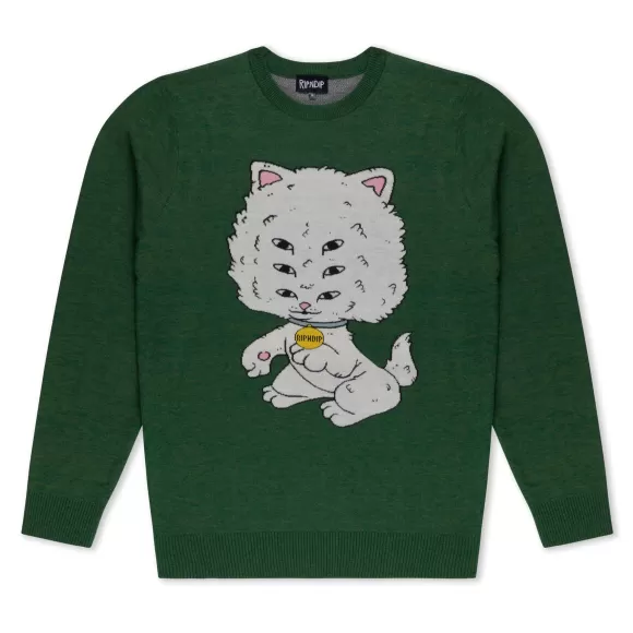 Ripndip Knits / Sweaters | Big Head Knit Sweater Pine Heather