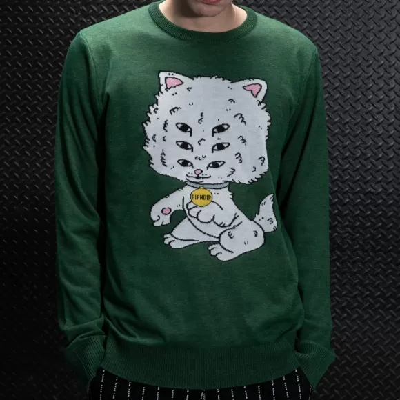 Ripndip Knits / Sweaters | Big Head Knit Sweater Pine Heather