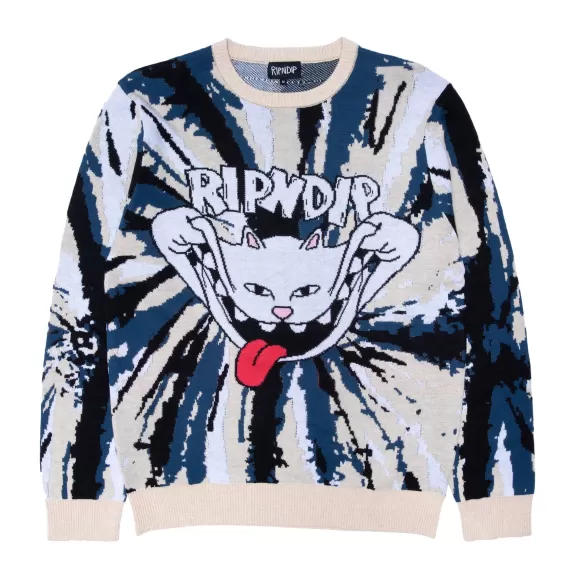 Ripndip Knits / Sweaters | Big Smile Knit Sweater Cream/Navy