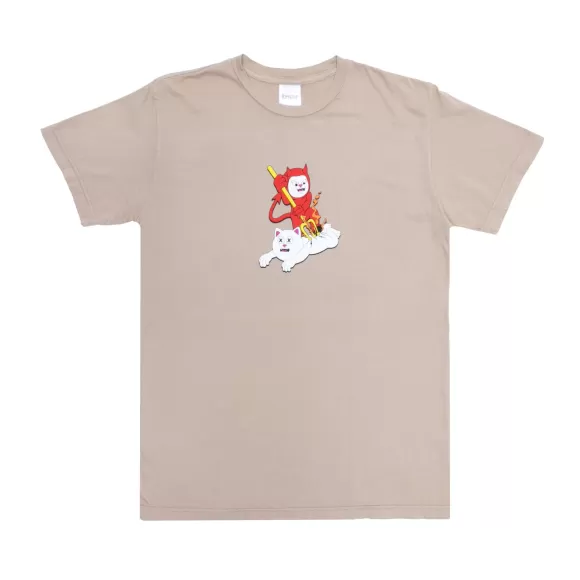 Ripndip Shorts Sleeve Tees | Branded Tee Almond