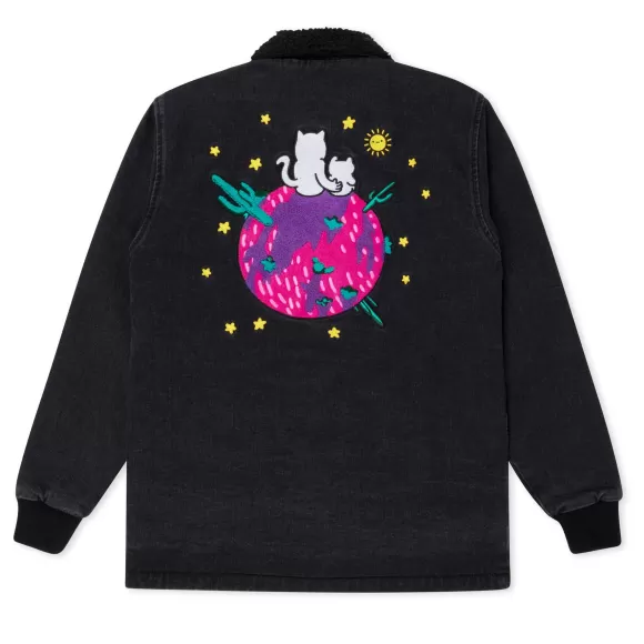 Ripndip Jackets | Buddies In Space Jacket Black Denim Wash