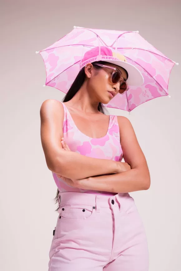 Ripndip Beach Items | Camo Umbrella Hat Pink