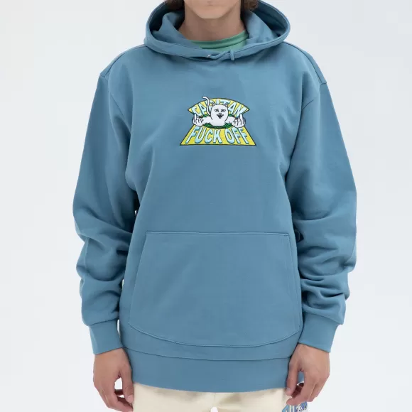 Ripndip Hoodies / Crewnecks | Capitan Fuck Off Embroidered Hoodie Slate