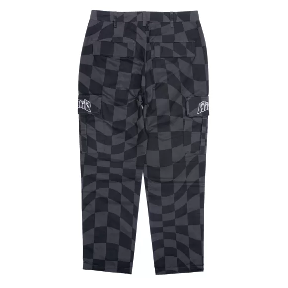 Ripndip Pants | Checked Cargo Pants Black/Charcoal