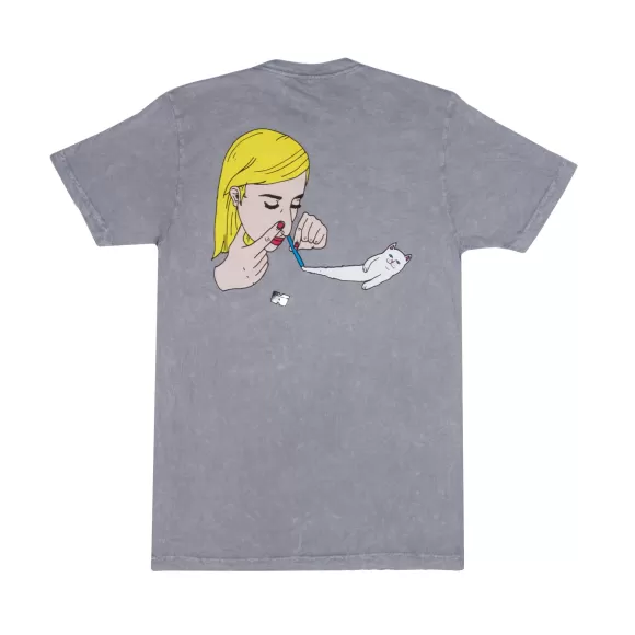 Ripndip Shorts Sleeve Tees | Coco Nermal Tee Mineral Wash