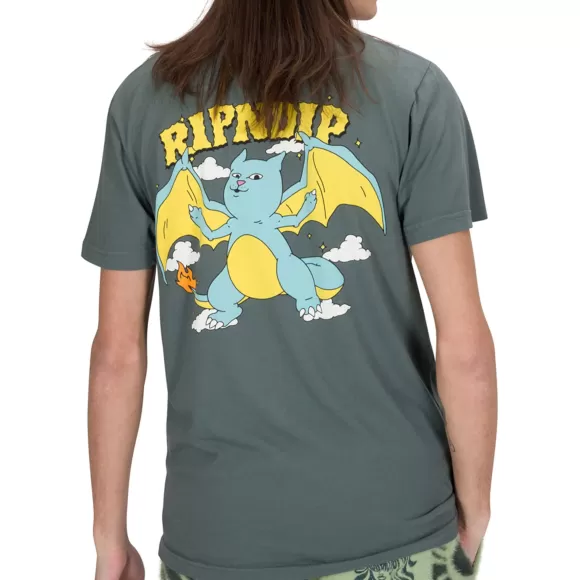 Ripndip Shorts Sleeve Tees | Cuelebre Tee Charcoal