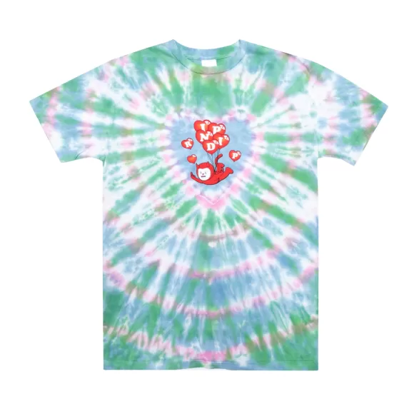 Ripndip Shorts Sleeve Tees | Cupids Nightmare Tee Blue/Pink Heart Dye