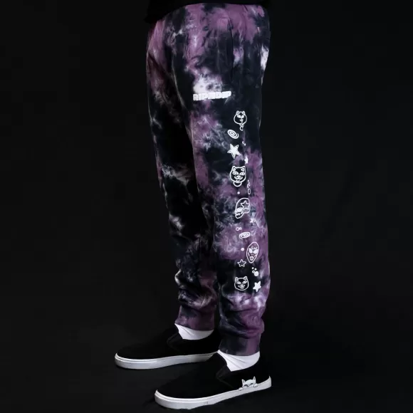 Ripndip Pants | Dance Forever Sweatpants Black/Orchid Tie Dye