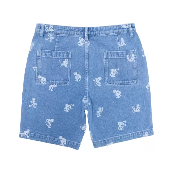 Ripndip Shorts | Dance Party Denim Shorts Medium Wash