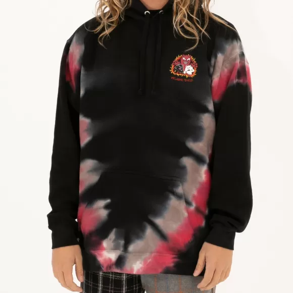 Ripndip Hoodies / Crewnecks | Dark Side Hoodie Red/Black V Dye