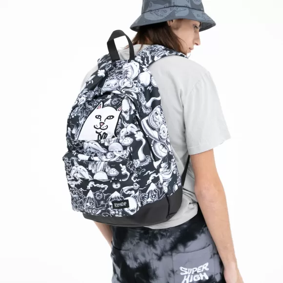 Ripndip Backpacks | Dark Twisted Fantasy Backpack Black/White