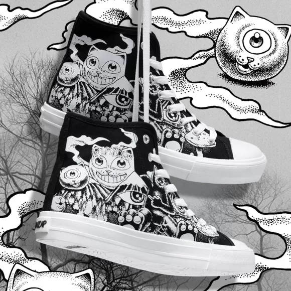 Ripndip Shoes | Dark Twisted Fantasy High Top Shoe Black