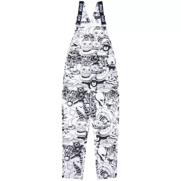 Ripndip Overalls | Dark Twisted Fantasy Overalls Black/White