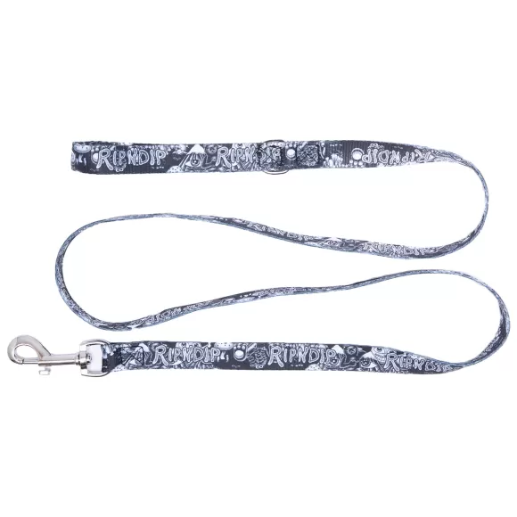 Ripndip Pet Supplies | Dark Twisted Fantasy Pet Leash Black/White