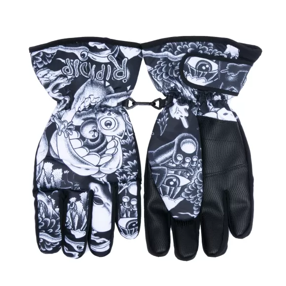 Ripndip Snowboards | Dark Twisted Fantasy Snow Gloves Black/White