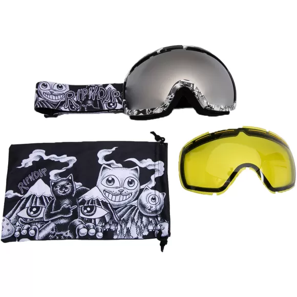 Ripndip Snowboards | Dark Twisted Fantasy Snow Goggles Black/White