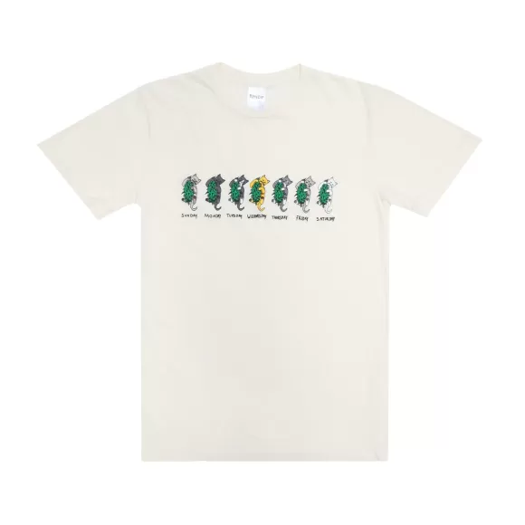 Ripndip Shorts Sleeve Tees | Days Of The Week Tee Natural