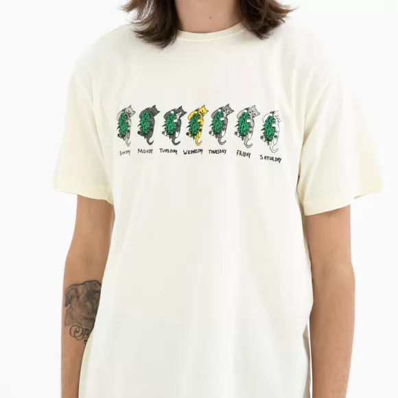 Ripndip Shorts Sleeve Tees | Days Of The Week Tee Natural