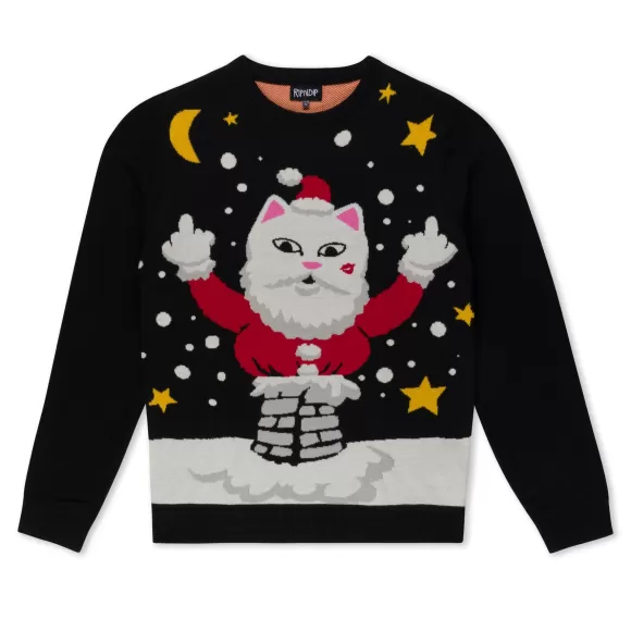 Ripndip Knits / Sweaters | Deck The Halls Knit Sweater Black