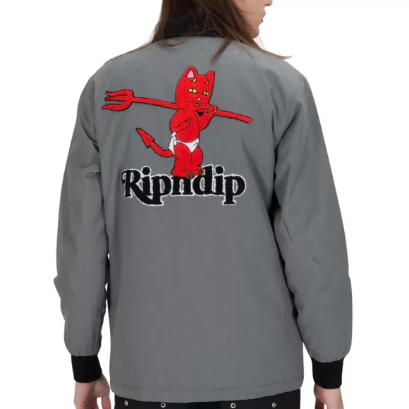 Ripndip Jackets | Devil Baby Button Down Jacket Charcoal