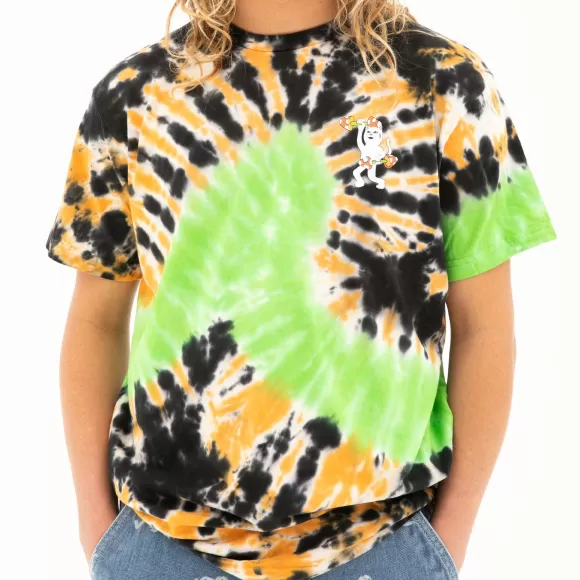 Ripndip Shorts Sleeve Tees | Do You Even Lift Tee Neon/Black/Orange Loop Dye