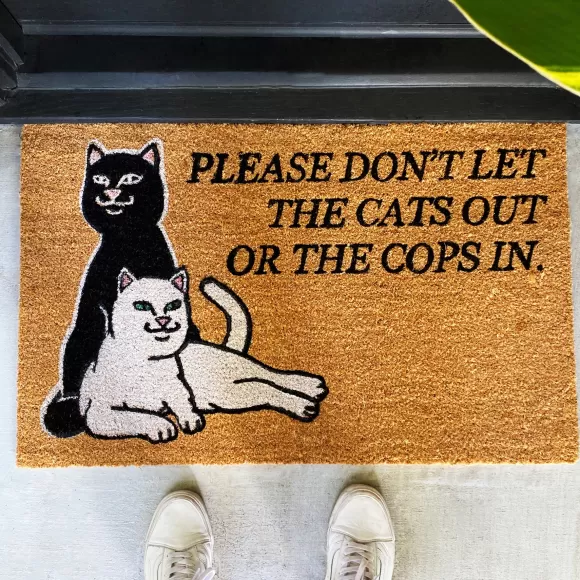 Ripndip Shop All Rugs | Don'T Let The Cops In Door Mat