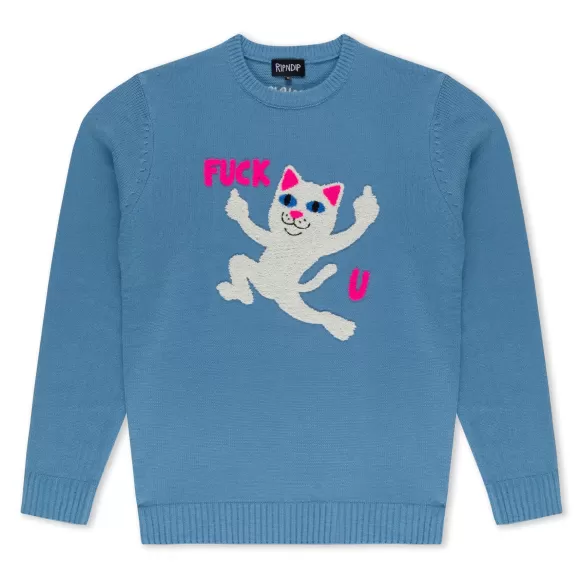 Ripndip Knits / Sweaters | F U Knit Sweater Periwinkle