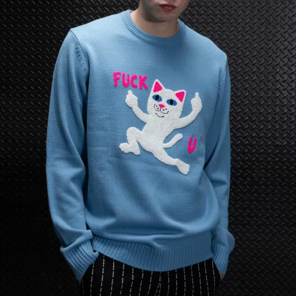 Ripndip Knits / Sweaters | F U Knit Sweater Periwinkle