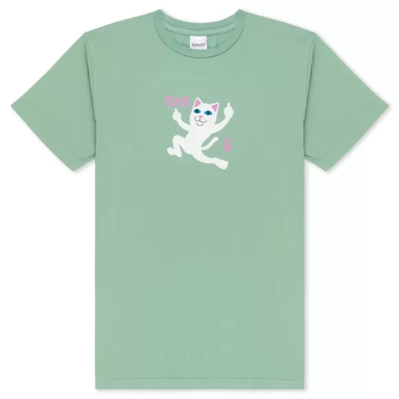 Ripndip Shorts Sleeve Tees | F U Tee Light Pine