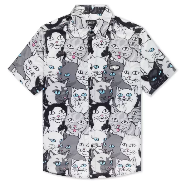 Ripndip Button Ups | Family Tree Button Up Black