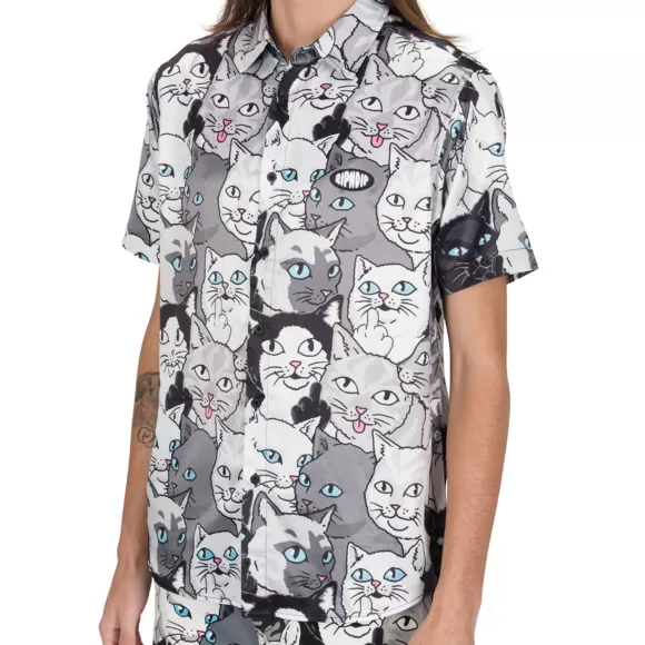 Ripndip Button Ups | Family Tree Button Up Black