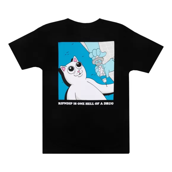 Ripndip Shorts Sleeve Tees | Feel Good Tee Black