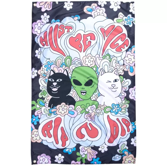 Ripndip Home Goods | Flower Child Banner Black