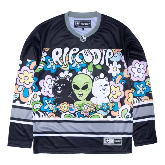 Ripndip Jerseys | Flower Child Hockey Jersey Black