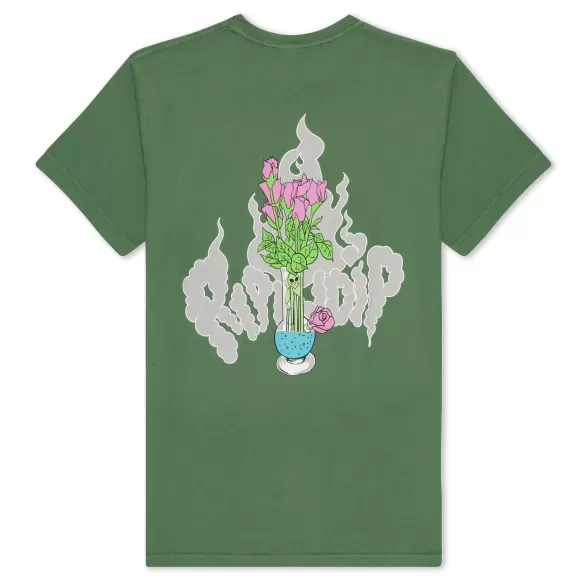 Ripndip Shorts Sleeve Tees | Flower Vase Tee Olive