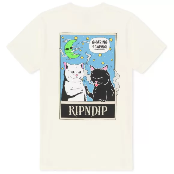 Ripndip Shorts Sleeve Tees | Friends Share Tee Natural