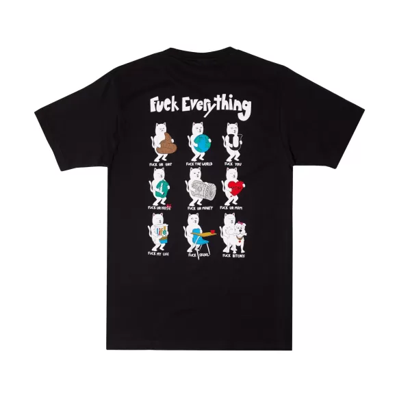 Ripndip Shorts Sleeve Tees | Fuck Everything Tee Black