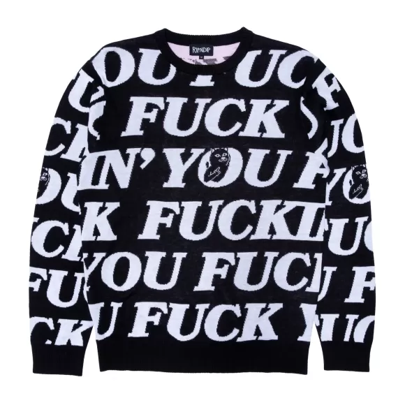 Ripndip Knits / Sweaters | Fuck You Knit Sweater Black