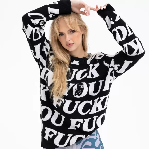 Ripndip Knits / Sweaters | Fuck You Knit Sweater Black