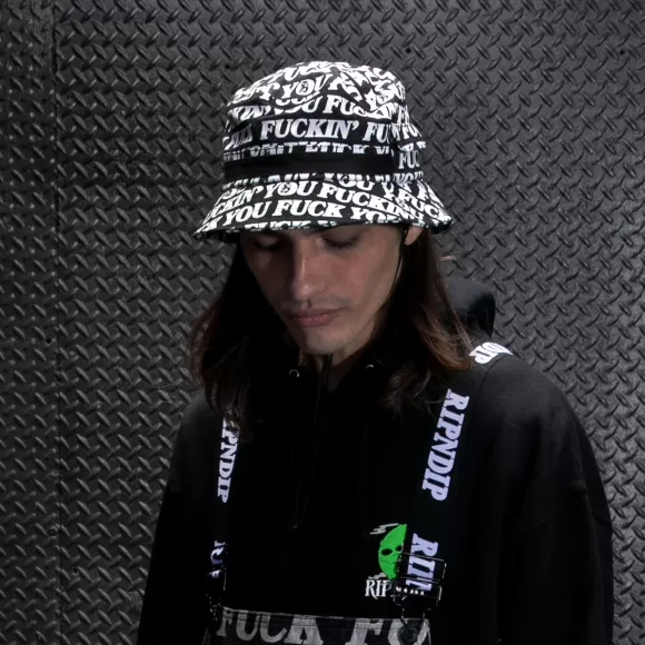 Ripndip Buckets | Fuckin Fuck Boonie Denim Hat Black