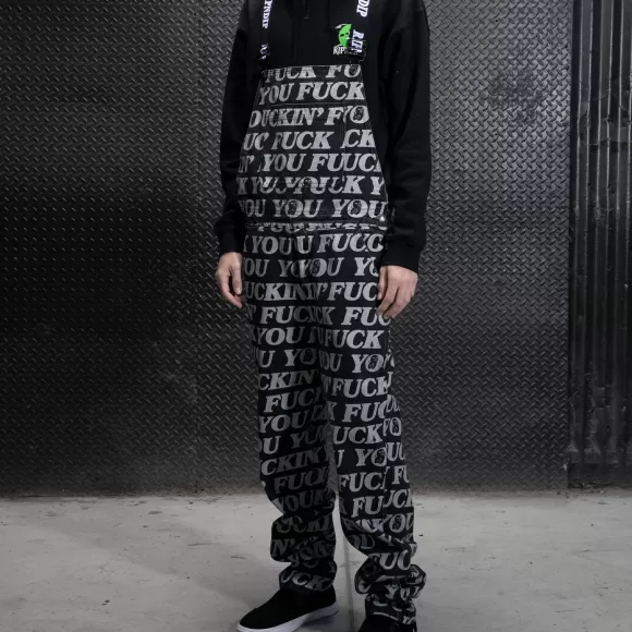 Ripndip Overalls | Fuckin Fuck Denim Overalls Black