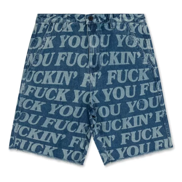 Ripndip Shorts | Fuckin Fuck Denim Shorts Medium Wash