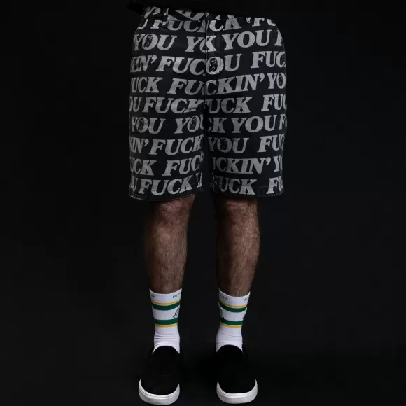 Ripndip Shorts | Fuckin Fuck Denim Shorts Black